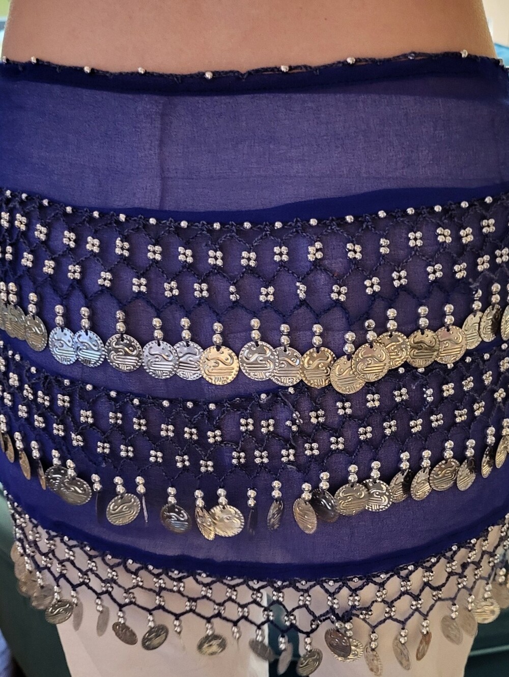 Belly Dance Hip Scarf - Royal Blue